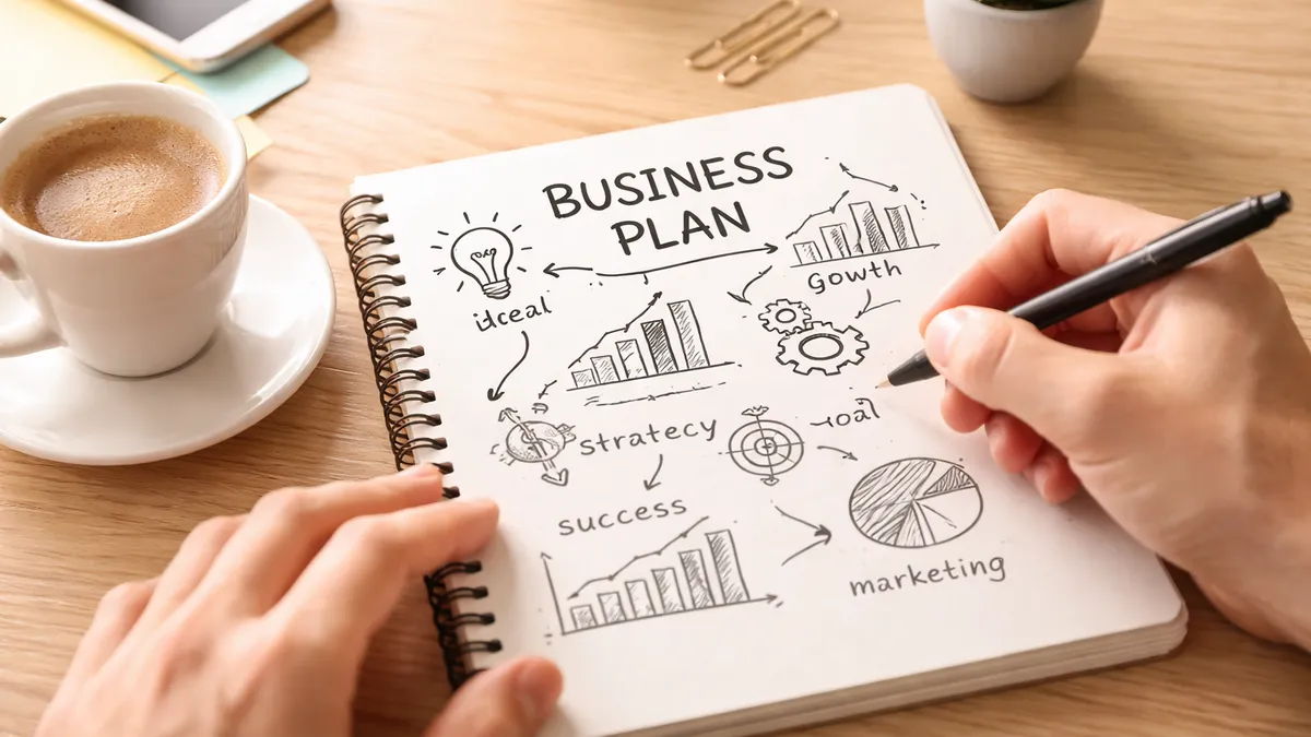 Planera din affärsidé — skriv ner vad du ska sälja, vem kunden är och hur du når dem